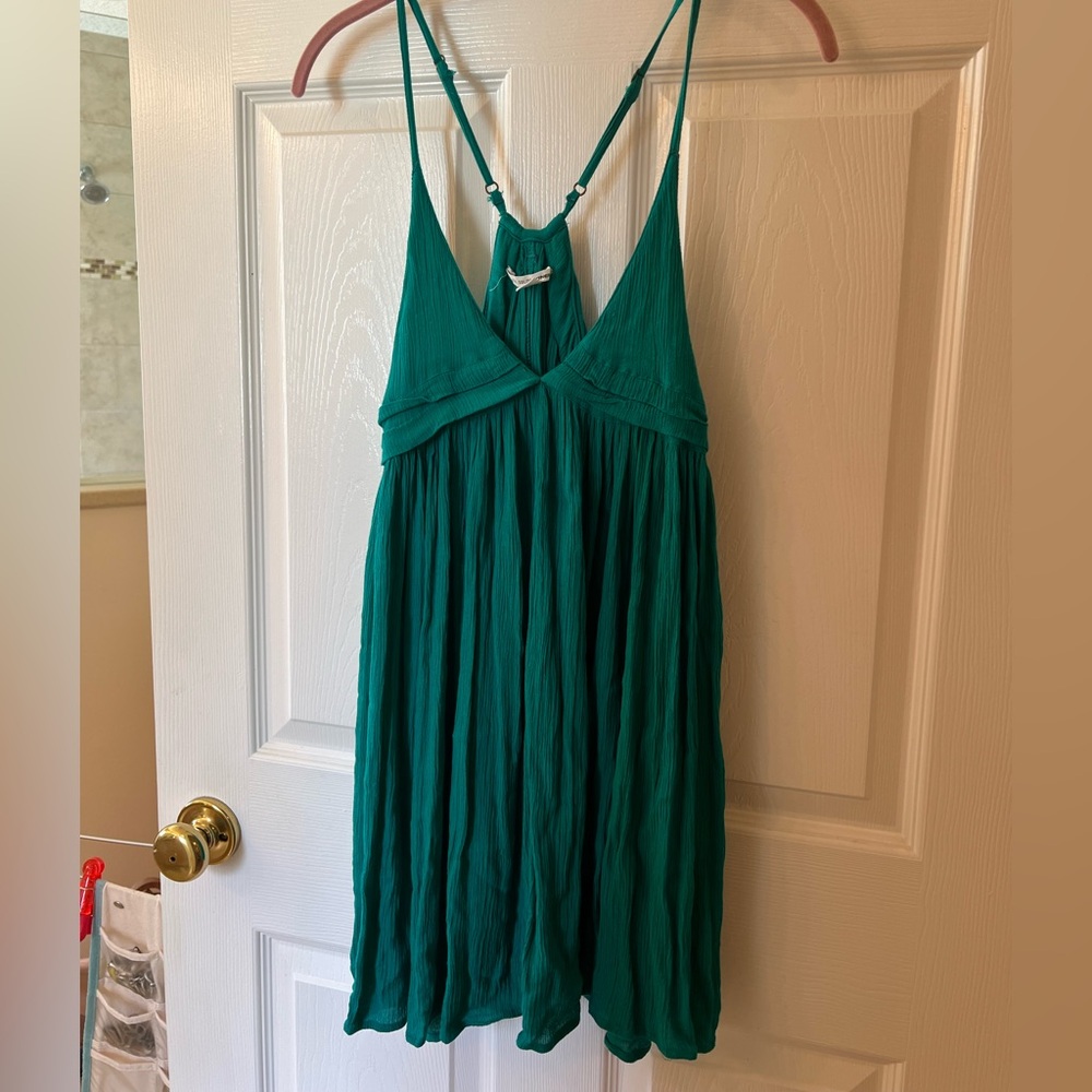 O'Neill Teal Green Spaghetti Strap Mini Dress